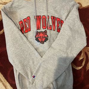 Grey, x-small Champion hoodie.